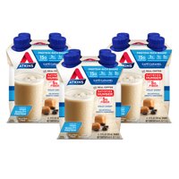 Atkins Gluten Free Protein-Rich Shake, Cafe Caramel, Keto Friendly, 12 Count (Ready to Drink)