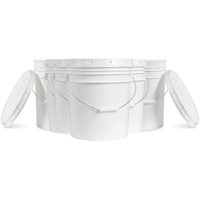 5 Gallon Bucket with Lid - Food Grade Buckets - White