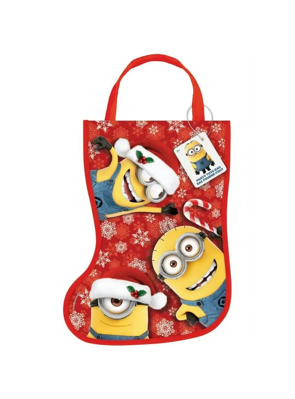 Despicable Me Minions Christmas Stocking Goodie Bag, 13 x 9.5 in, 1ct