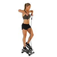 Sunny Health & Fitness NO. 012-S Mini Stepper Step Machine w/ Resistance Bands and LCD Monitor