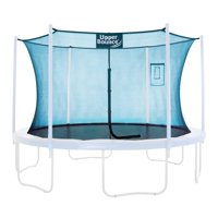 Upper Bounce Trampoline Safety Enclosure Replacement Net with Smartphone/Tablet Selfie & Livestream Pouch, Fits 12 FT Round Frame, Using 6 Poles (or 3 Arches) - Adjustable Straps, Aquamarine