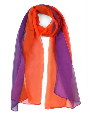 Allegra K Long Chiffon Scarf Gradient Color Scarf for Women