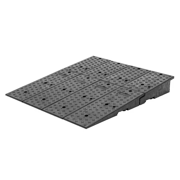 Guardian 20CR44911 Rubber Full-Width Wedge Shipping Container Ramps - 49" x 44"