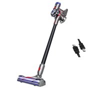 Dyson V8 Motorhead Cordless Stick Vacuum Cleaner: Lightweight Design, HEPA Filter, Bagless, Direct-drive Cleaner Head, Rechargeable, 2 Tier Radial Cyclones, Black - Refurbished + HDMI Cable