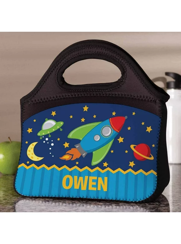 Personalized Rocket To Space Kids Lunch Bag
