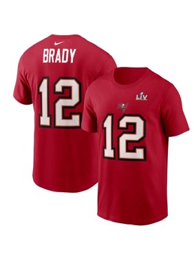 Tom Brady Tampa Bay Buccaneers Nike Super Bowl LV Bound Name & Number T-Shirt - Red