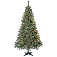 Holiday Time Pre-Lit Madison Pine Artificial Christmas Tree, 6.5', Mini Clear Lights