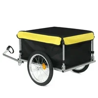 143Lbs Bicycles Wagon Trailer Cargo Wagon Two-Wheel Tow Behind Bicycle Trailer, Nylon Cloth, Folding Frame & Bicycle Coupler Outdoors