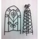 image 0 of Hi-Line Gift 72201-05-RS Fairy Garden - 2 Piece Plant Tower & Trellis Set&#44; Rust Brown