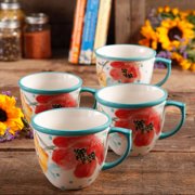 The Pioneer Woman Vintage Bloom 4-Piece 16-Ounce Coffee Sets
