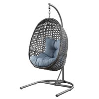 Better Homes & Gardens Lantis Patio Wicker Hanging Chair with Stand and Cushion