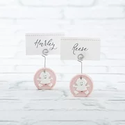 Baby Girl Pink Place Card Holder - Set of 36 - Perfect Baby Shower Favor & Decoration