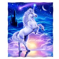 Dawhud Direct Unicorn Super Soft Plush Fleece Throw Blanket