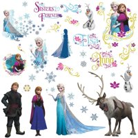 Disney Frozen Family Peel & stick Wall Decals with Glitter,  36 Count
