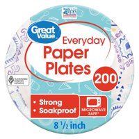 Great Value Everyday Paper Plate 8 3/8in 200ct