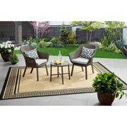 Better Homes & Gardens Cason Cove Contemporary 3 Piece Chat Set with Gray Cushions