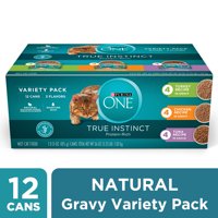 (12 Pack) Purina ONE Natural, High Protein Wet Cat Food Variety Pack, True Instinct Turkey, Chicken & Tuna Recipes, 3 oz. Cans