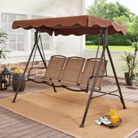 Mainstays Sand Dune Outdoor Porch 3 Person Swing with Canopy