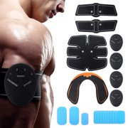 SHENGMI Abs Trainer Abdominal Belt, EMS Muscle Stimulator with LCD Display & USB Rechargeable,Ab Belt Toning Gym Workout Machine for Men & Women