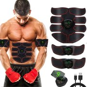 Abs Stimulators (New 2020 LCD  Version) Ultimate Ab Stimulator Muscle Abdominal Core Toner Belt  USB Chargeable (No Batteries needed)  EMS Fitness Device