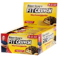 FitCrunch Bar Protein Bar, Peanut Butter, 30g Protein, 12 Ct