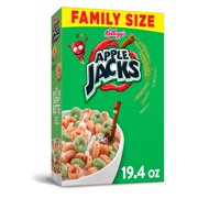 Kellogg's Apple Jacks Breakfast Cereal, Original, Family Size, Excellent Source of 7 Vitamins and Minerals, 19.4oz