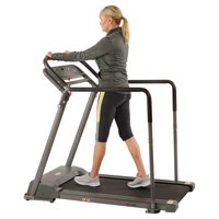 Sunny Health & Fitness Recovery Walking Treadmill with Low Profile Deck and Multi-Grip Handrails for Mobility/Balance Support