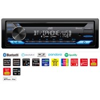 JVC KDSR86BT Single Din Car Stereo CD Player, w/High Power Amplifier, AM/FM Radio, Bluetooth Audio, USB, MP3, Voice Control