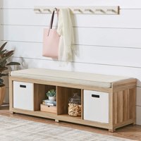 Better Homes and Gardens 4-Cube Organizer Bench, Multiple Finishes
