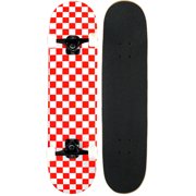 KPC Pro Skateboard Checker Red/White 7.75"