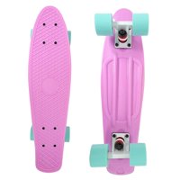 veZve Mini Cruiser Skateboard Complete for Girls, 22 inch, 59mm, Purple