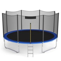 Gymax 12/14/15/16 Ft Trampoline Recreational Jump Power w/ Enclosure Net Ladder