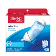 playtex baby ventaire bottle for boys, helps prevent colic and reflux, 9 ounce blue bottles, 3 count