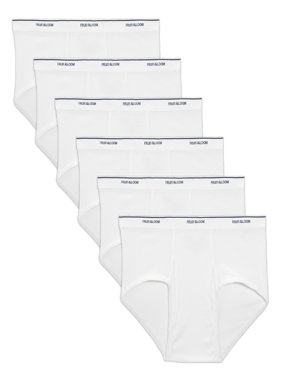 Fruit of the Loom Big Men's Classic White Briefs, 6 Pack