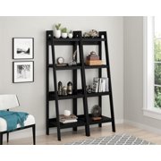 Ameriwood Home Hayes 4 Shelf Ladder Bookcase Bundle, Multiple Colors
