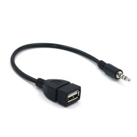 3.5MM Male Audio Aux Jack To Usb 2.0 Type A Female Otg Converter Adapter Cable