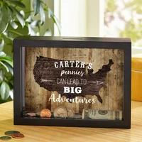 Personalized Vacation Fund Wood Bank