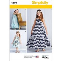 Simplicity Childs' Size 7-14 Pullover Dresses Pattern, 1 Each