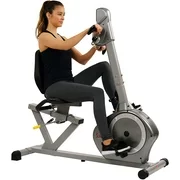 Sunny Health & Fitness Magnetic Recumbent Bike Exercise Bike, 350lb High Weight Capacity, Arm Exercisers, Monitor, Pulse Rate Monitoring - SF-RB4631