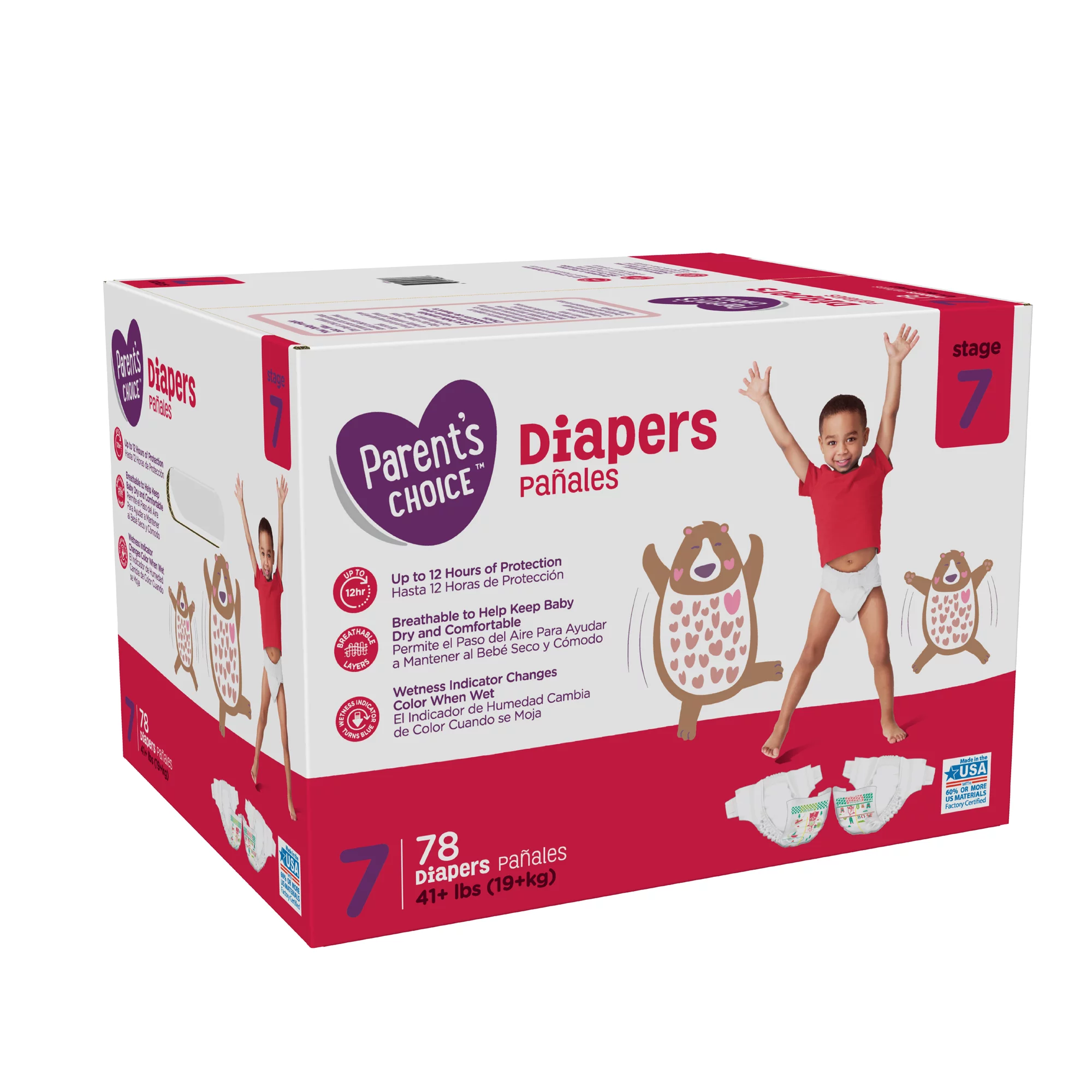 Diapers size 7, qty 78, Parent's Choice, Sealed