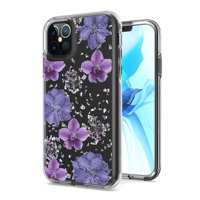 Bemz TPU Gel Apple iPhone 12 Pro Max Phone Case (Slim Protective Cover) - Purple Flowers