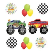 Monster Truck Birthday Party Supplies and Balloon Bouquet Decorations