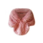 MarinaVida Women Winter Faux Fur Wrap Bridal Warm Shawl Party Shrug Stole Jacket