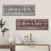 Personalized Love Connects Us Canvas-Available in Brown or Gray