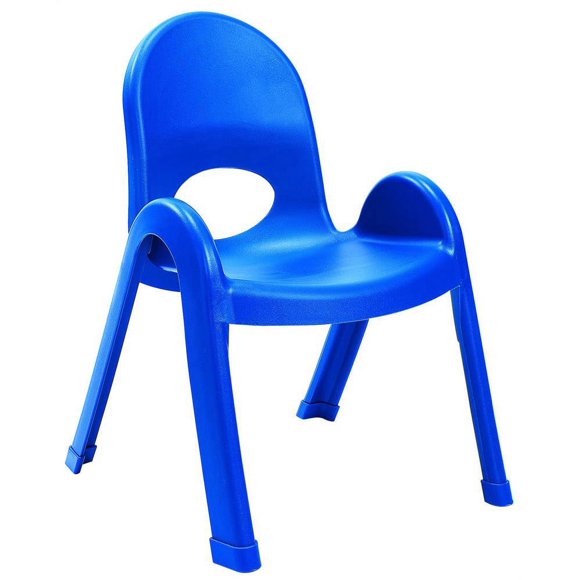 Angeles 11 in. Kids Stacking Chair in Royal Blue - Set of 4