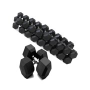 Oxodoi 5-50 Pounds Dumbbells Grip Dumbbell Weights 5lbs, 10lbs, 20lbs, 30lbs, 50lbs Hex Rubber Dumbbell With Metal Handles for Strength Training Full Body Workout, Home Gym Dumbbells; Ship from US