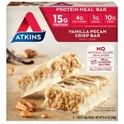 Atkins Protein-Rich Meal Bar, Vanilla Pecan Crisp, Keto Friendly, 5 Count