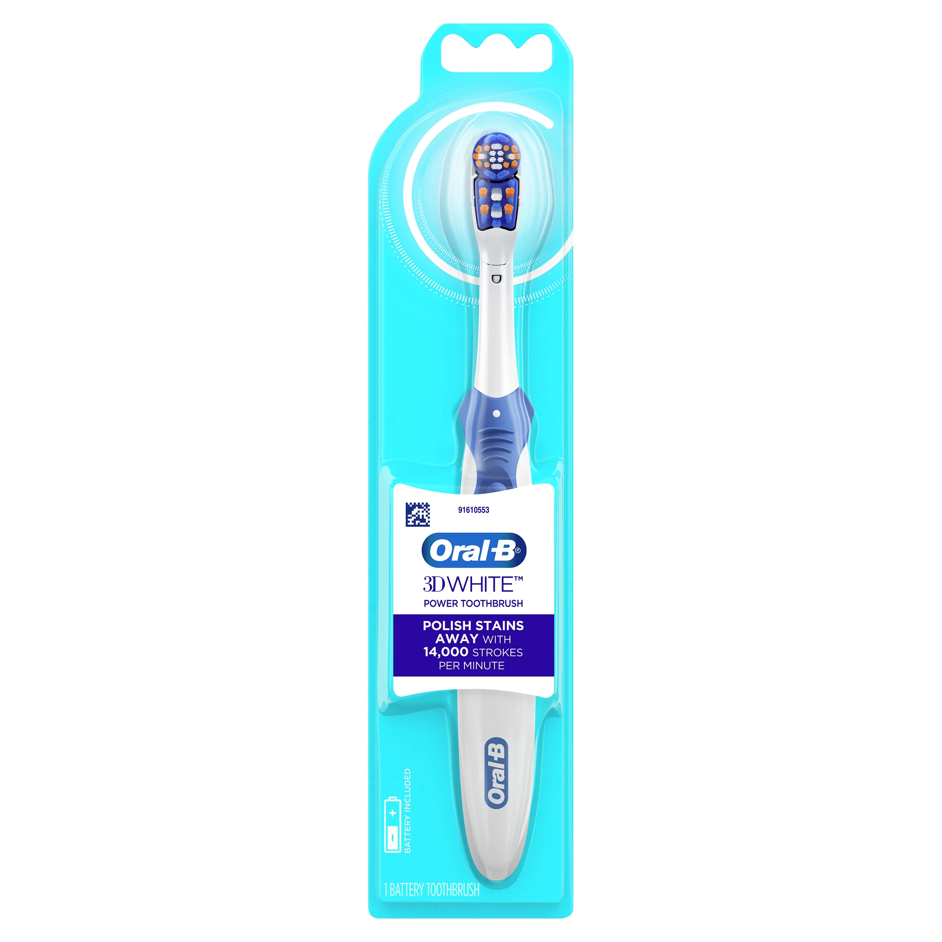 Oral-B 3D White Battery Toothbrush, 1 Count, Colors May Vary
