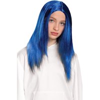 Billie Eilish Singer Song Writer Pop Star Straight Blue Girls Child Costume Wig