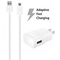 Ixir Samsung Galaxy S6 Active Charger Fast Micro USB 2.0 Cable Kit by Ixir - {Fast Wall Charger + Cable}